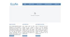 Desktop Screenshot of ecofin.co.uk